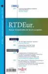 Revue Trimestrielle de Droit Européen