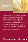 Immixtion de l'intérêt général au sein des procédures de concurrence en Belgique