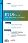 Revue Trimestrielle de Droit Européen, 2 - avril - juin 2023 - La protection européenne des espèces sauvages mise à mal par le Conseil d'Etat