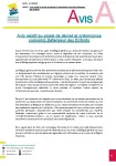 Avis relatif au projet de décret et ordonnance conjoints Défenseur des Enfants
