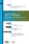 Revue Trimestrielle de Droit Européen, 4 - octobre - décembre 2023 - Level playing field
