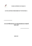 Avis en préparation du programme de stabilité 2024-2027
