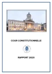 Rapport annuel 2023 de la Cour constitutionnelle