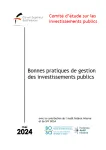 Bonnes pratiques de gestion des investissements publics