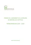 Fonds du logement de la Région de Bruxelles-Capitale - Mémorandum 2024-2029