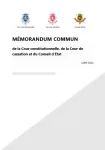 Mémorandum commun de la Cour constitutionnelle, de la Cour de cassation et du Conseil d'État
