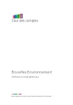 Rapport sur la certification du compte général 2023 de Bruxelles Environnement, accompagné dudit compte