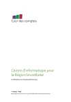 Rapport sur la certification du compte général 2023 du Centre d'informatique pour la Région bruxelloise (CIRB), accompagné dudit compte