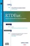 Revue Trimestrielle de Droit Européen, 4 - octobre - décembre 2024 - L'AI Act