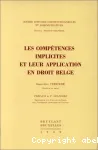 Les compétences implicites et leur application en droit belge