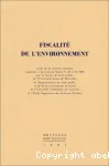 Fiscalité de l'environnement