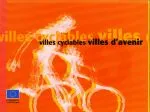 Villes cyclables, villes d'avenir